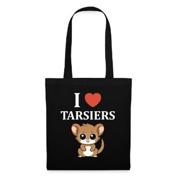 Humour tarsier - Sac en tissu - noir - Devant