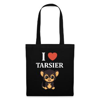Humour tarsier - Sac en tissu - noir - Devant