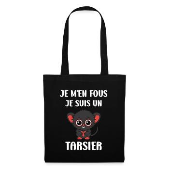 Humour tarsier - Sac en tissu - noir - Devant