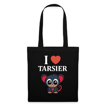 Humour tarsier - Sac en tissu - noir - Devant