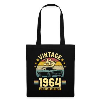 Geburtstag Mai 1964 60-jähriges Jubiläum - Stoffbeutel - Schwarz - Vorne