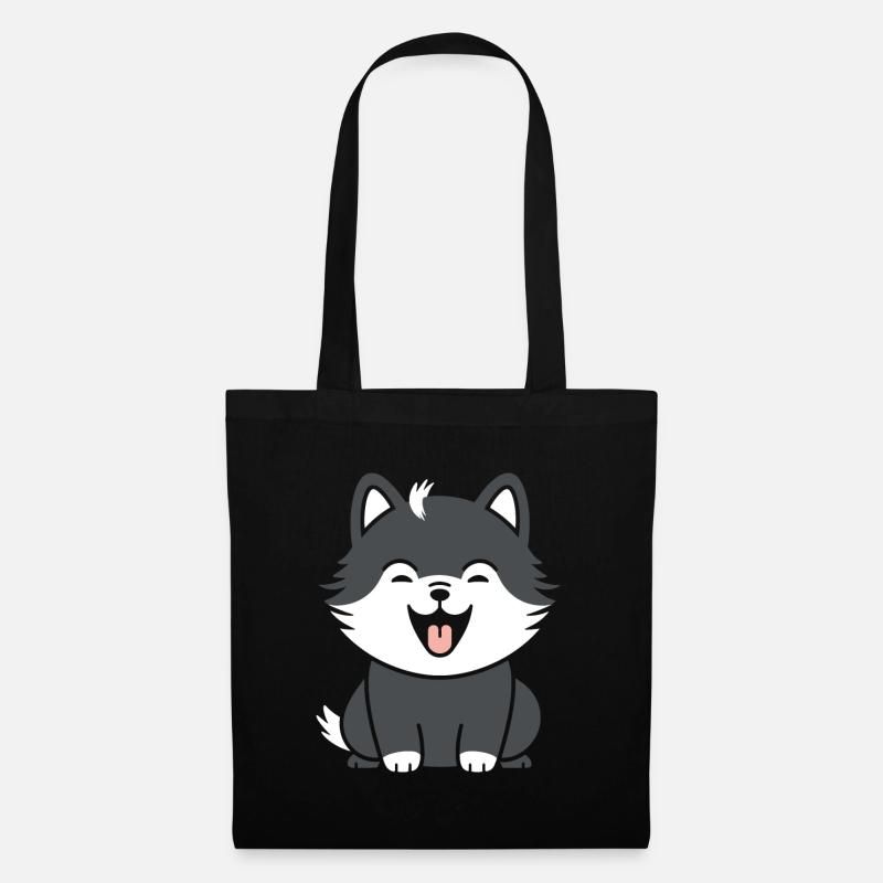 Wolf - Stoffbeutel - Schwarz