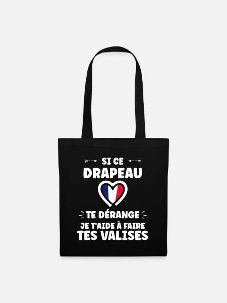 Patriote Flagge Frankreich - Stoffbeutel - Schwarz