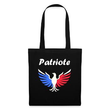 Emblème france patriote - Sac en tissu - noir - Devant