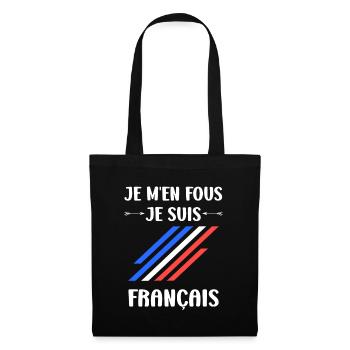 Je suis français - Sac en tissu - noir - Devant