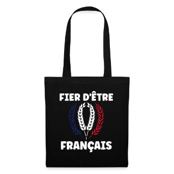 Je suis français - Sac en tissu - noir - Devant