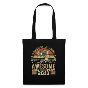 Mai 2013 Anniversaire Mai 2013 Cadeau 2013 Retro - Sac en tissu - noir - Devant