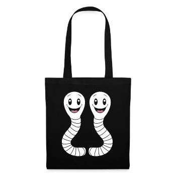 Humour ver de terre - Sac en tissu - noir - Devant