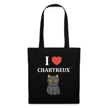 Humour chat chartreux - Sac en tissu - noir - Devant