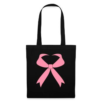 Sensibilisation cancer du sein - Sac en tissu - noir - Devant