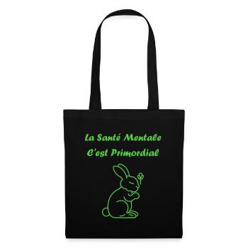 sensibilisation santé mentale - Sac en tissu - noir - Devant