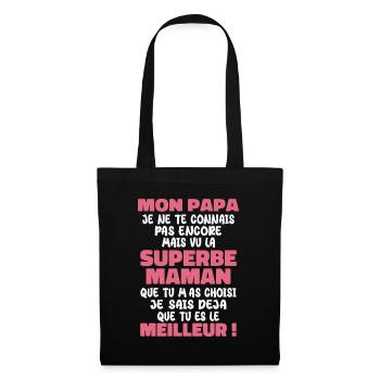 Pregnancy Announcement Gift Future Dad Future Mom - Tote Bag - black - Front