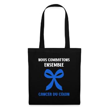 Sensibilisation au cancer du côlon - Sac en tissu - noir - Devant