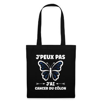 Sensibilisation au cancer du côlon - Sac en tissu - noir - Devant