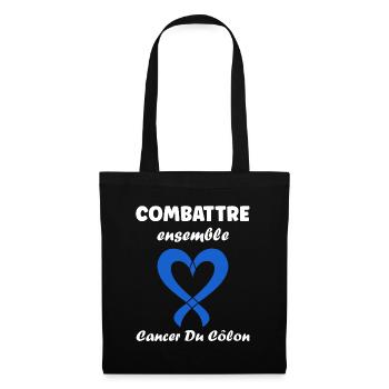 Sensibilisation au cancer du côlon - Sac en tissu - noir - Devant