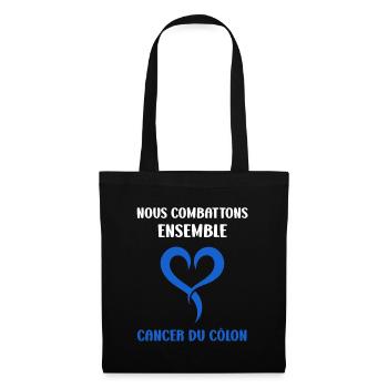 Sensibilisation au cancer du côlon - Sac en tissu - noir - Devant