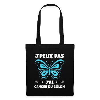 Sensibilisation au cancer du côlon - Sac en tissu - noir - Devant