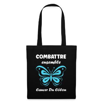Sensibilisation au cancer du côlon - Sac en tissu - noir - Devant