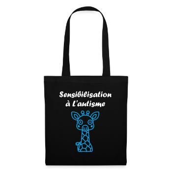 Animal Sensibilisation à l'autisme - Sac en tissu - noir - Devant