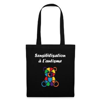 Animal Sensibilisation à l'autisme - Sac en tissu - noir - Devant