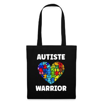 sensibilisation a l'autisme autiste - Sac en tissu - noir - Devant