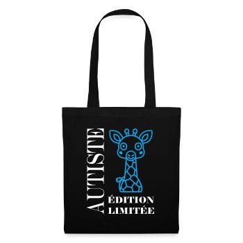 sensibilisation à l'autisme autiste - Sac en tissu - noir - Devant