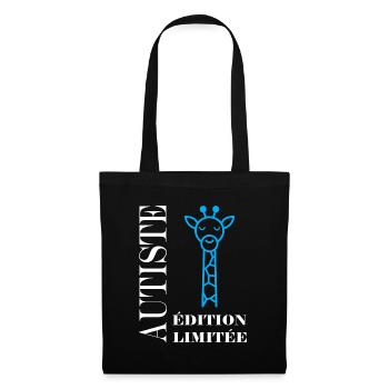 sensibilisation à l'autisme autiste - Sac en tissu - noir - Devant