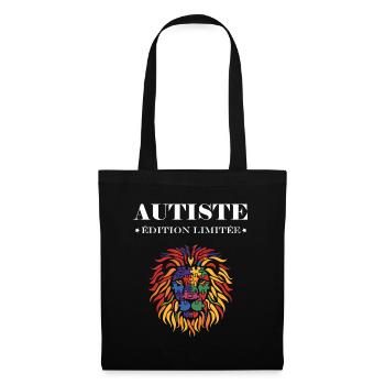 sensibilisation a l'autisme autiste - Sac en tissu - noir - Devant