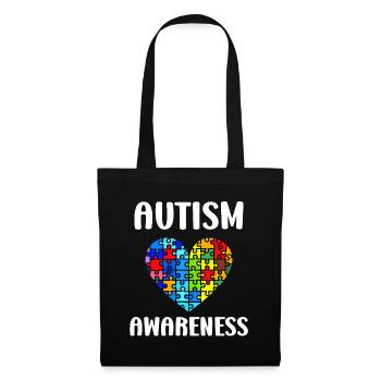 sensibilisation a l'autisme autiste - Sac en tissu - noir - Devant