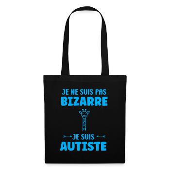 sensibilisation à l'autisme autiste - Sac en tissu - noir - Devant
