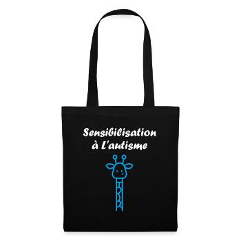 sensibilisation à l'autisme autiste - Sac en tissu - noir - Devant