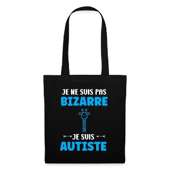 sensibilisation à l'autisme autiste - Sac en tissu - noir - Devant