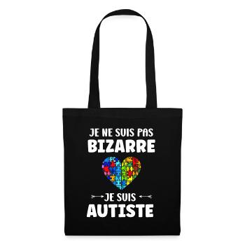 sensibilisation a l'autisme autiste - Sac en tissu - noir - Devant