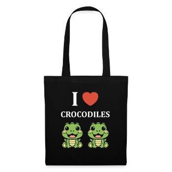 Humour Crocodile - Sac en tissu - noir - Devant