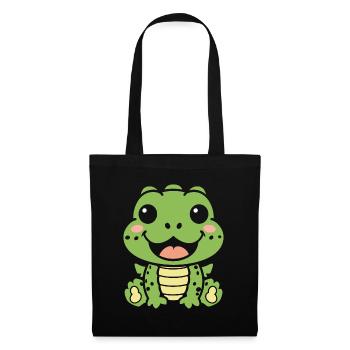 Crocodile - Sac en tissu - noir - Devant