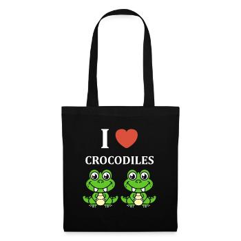 Humour Crocodile - Sac en tissu - noir - Devant