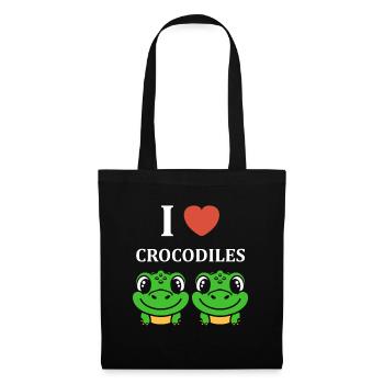 Humour Crocodile - Sac en tissu - noir - Devant