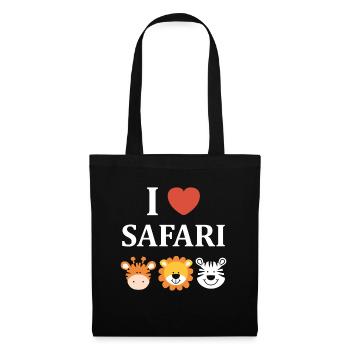 i love safari - Sac en tissu - noir - Devant