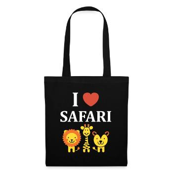 i love safari - Sac en tissu - noir - Devant
