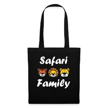 Familien-Safari - Stoffbeutel - Schwarz - Vorne