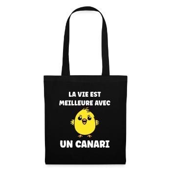 Humour Canari - Sac en tissu - noir - Devant