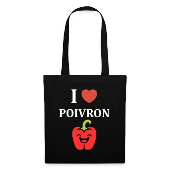 Humour poivron - Sac en tissu - noir - Devant