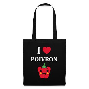 Humour poivron - Sac en tissu - noir - Devant