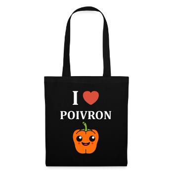 amour poivron - Sac en tissu - noir - Devant