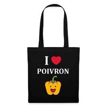Humour poivron - Sac en tissu - noir - Devant