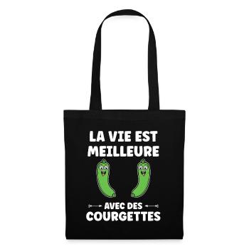 courgette - Sac en tissu - noir - Devant