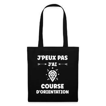 course d'orientation - Sac en tissu - noir - Devant