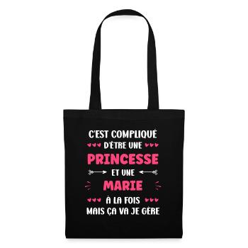 Marie - Sac en tissu - noir - Devant