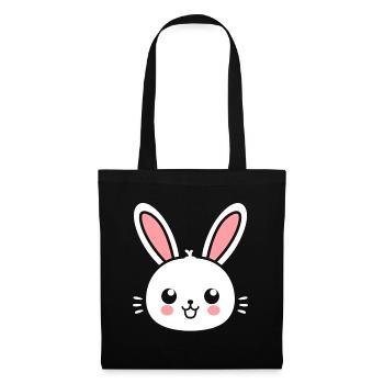 Kleiner Baby-Hase - Stoffbeutel - Schwarz - Vorne