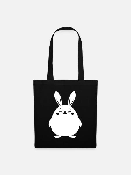 Kleiner Baby-Hase - Stoffbeutel - Schwarz